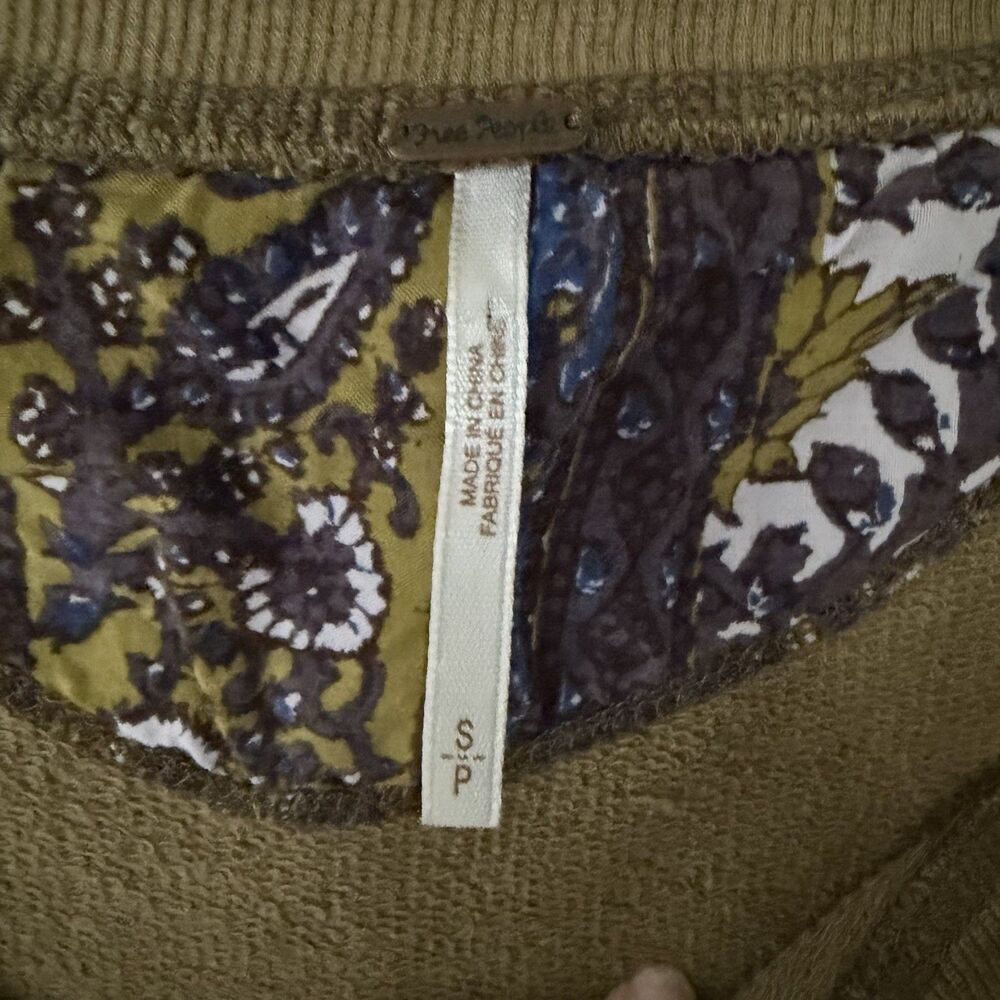 Free People Cool Baby Pullover Small Henley Boho Festival Oversized - Picture 6 of 12